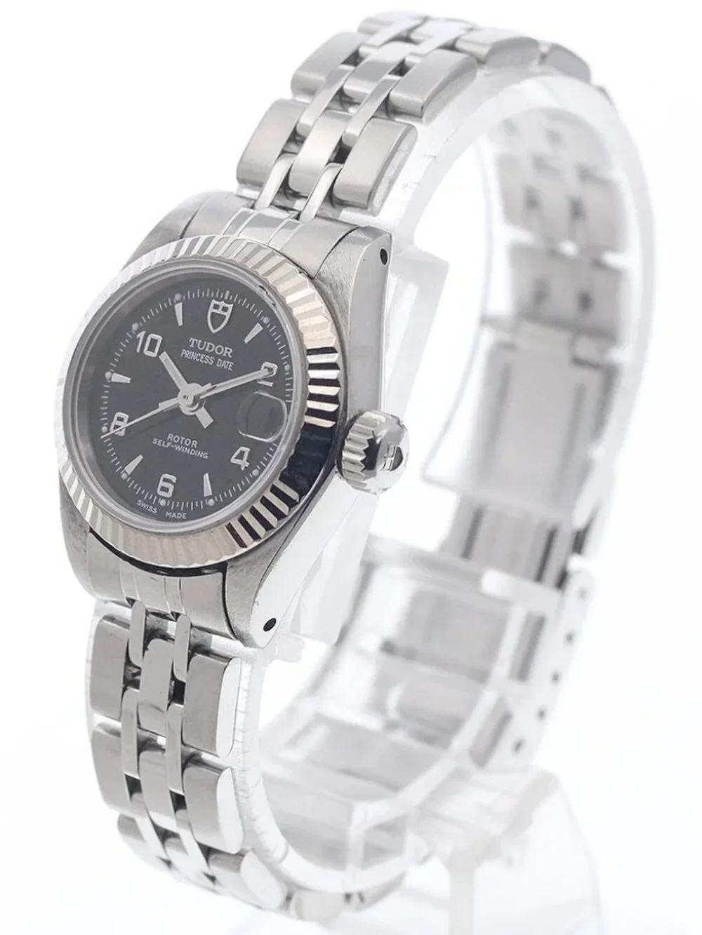 TUDOR Princess Date 92514 WG bezel black Dial Automatic Ladies Watch_956981